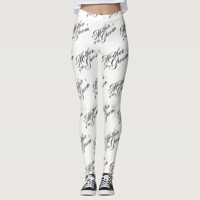 Mutter der Leggings - Schwarz auf Weiß (Vorderseite)