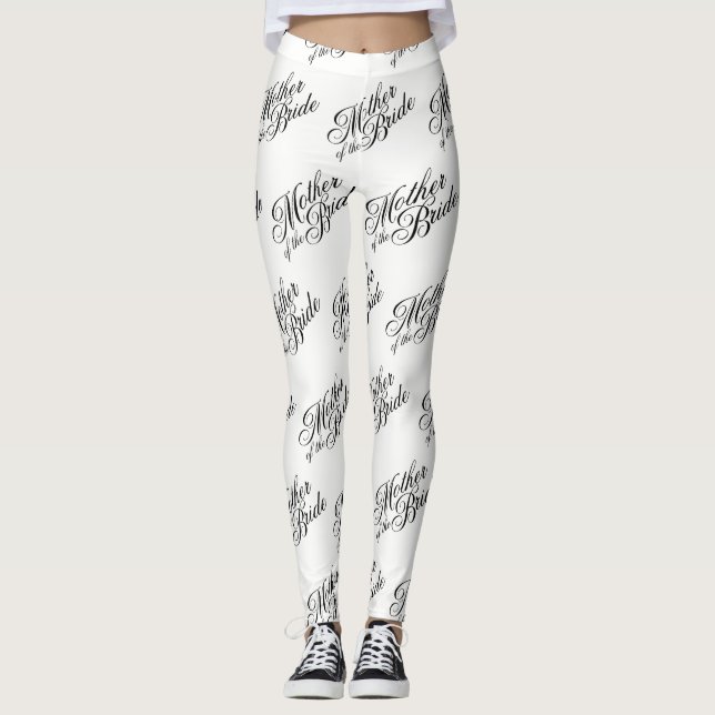 Mutter der Leggings - Schwarz auf Weiß (Vorderseite)
