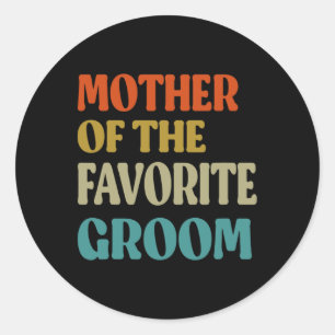 Mutter der Lieblingsgarten Hochzeit Mama Funny Gro Runder Aufkleber