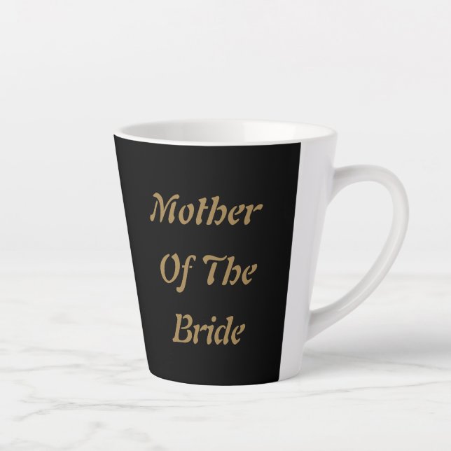Mutter der Mama Gold Black Elegant Geschenk Milchtasse (Rechts)