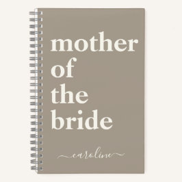 Mutter der Minimalistische Moderne Name Taupe Notizbuch