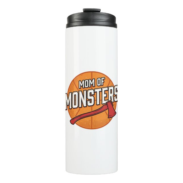 Mutter der Monster Vintage Basketball-Mutter Desig Thermosbecher (Vorderseite)