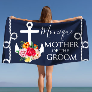 Mutter der Personalisierten Hochzeit am Boden Strandtuch
