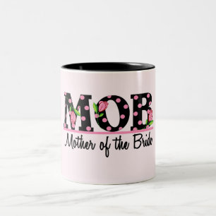Mutter der Tulpe-Beschriftung der Braut-(MOD) Zweifarbige Tasse