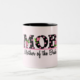Mutter der Tulpe-Beschriftung der Braut-(MOD) Zweifarbige Tasse