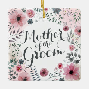 Mutter der Verzierung des Bräutigam-Aquarell-  Keramikornament