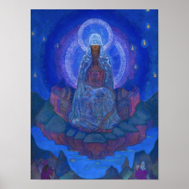 Mutter der Welt, 1924 von Nicholas Roerich Poster (Vorne)