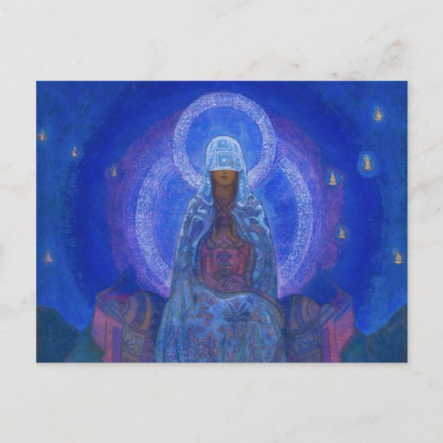 Mutter der Welt, 1924 von Nicholas Roerich Postkarte (Vorderseite)