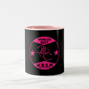 MUTTER DER WELT MIT BESTEN SCHRITTEN ZWEIFARBIGE TASSE