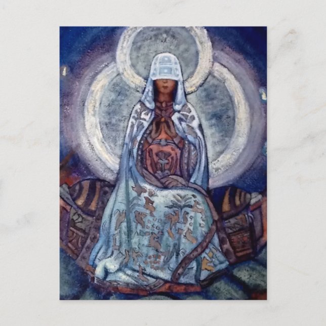 "Mutter der Welt" von Nicholas Roerich Postkarte (Vorderseite)