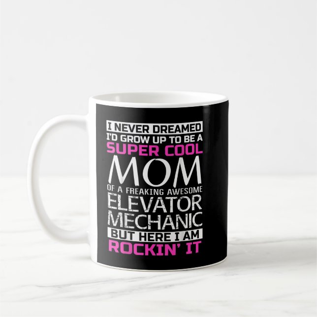 Mutter des Aufzugmechanikers Kaffeetasse (Links)