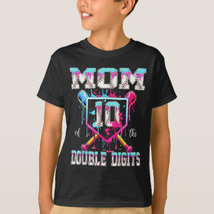 Mutter des Baseball-Jungen mit zweistelliger Zahl T-Shirt