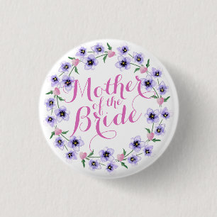 Mutter des Braut-Blumenhochzeits-Knopfes Button
