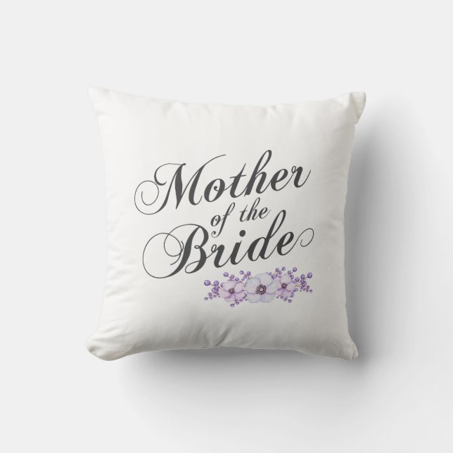 Mutter des Braut-eleganten Blumenhochzeits-Kissens Kissen (Vorderseite)