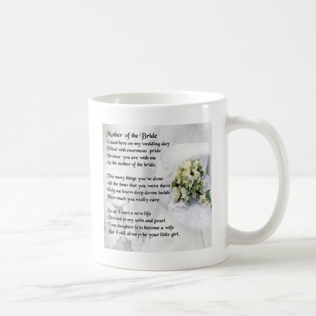 Mutter des Braut-Gedicht-   Kaffeetasse (Rechts)