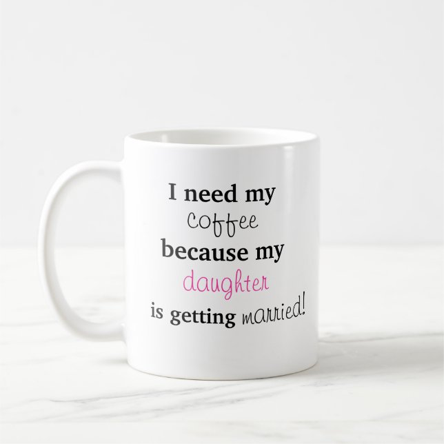 Mutter des Braut-Geschenks - Kaffee-Tasse/Schale Kaffeetasse (Links)