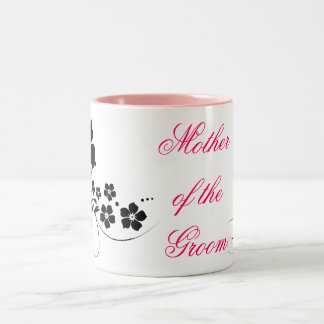 Mutter des Bräutigamrosaschwarzen Zweifarbige Tasse