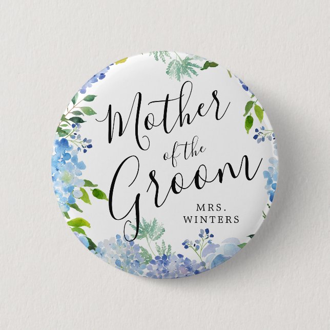 Mutter des Bräutigams | Carolina Bloom Wedding Button (Vorderseite)