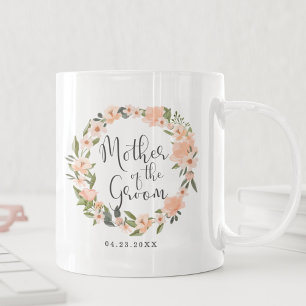 Mutter des Bräutigams Florale Aquarell-Girlande Fo Kaffeetasse