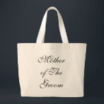 Mutter des Bräutigams Jumbo Stoffbeutel<br><div class="desc">Diese niedliche Vintage Tasche ist die beste Geschenkidee für die Hochzeitsmutter des Bräutigams. Diese Tasche ist perfekt für deine Mutter an deinem großen Tag. Es ist perfekt für sie, alles Hochzeit an einem Ort behalten.</div>