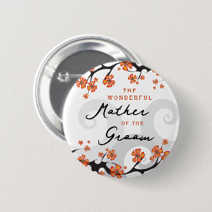 MUTTER DES BRÄUTIGAMS Tropische Blumen Hochzeitsta Button