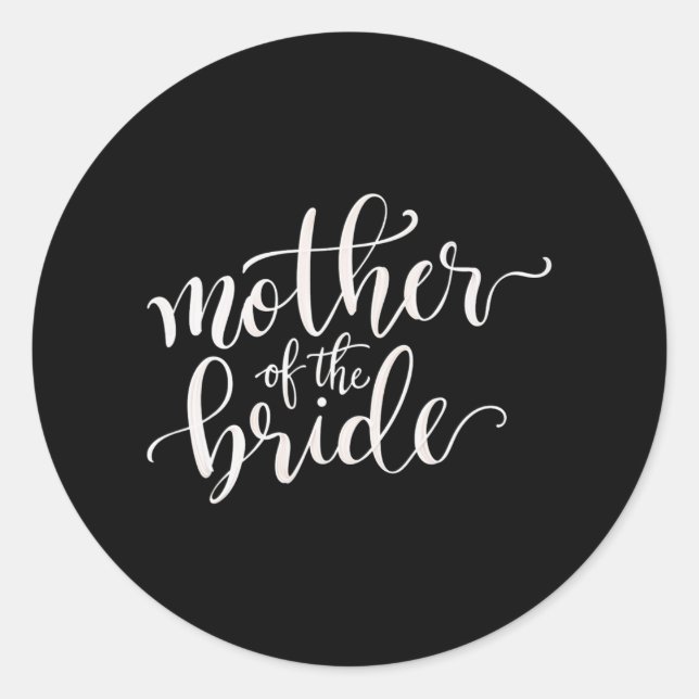 Mutter des Brautkleides Runder Aufkleber (Vorderseite)