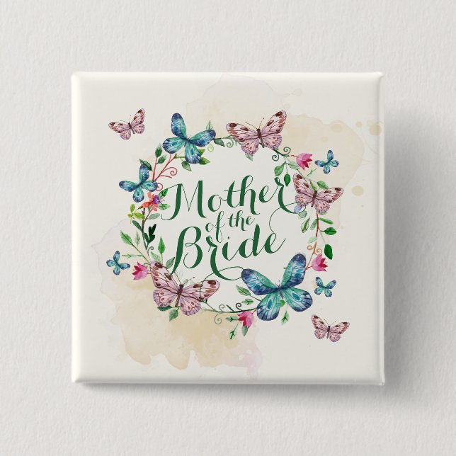 Mutter des Bride Butterfly-Buttons Button (Vorderseite)