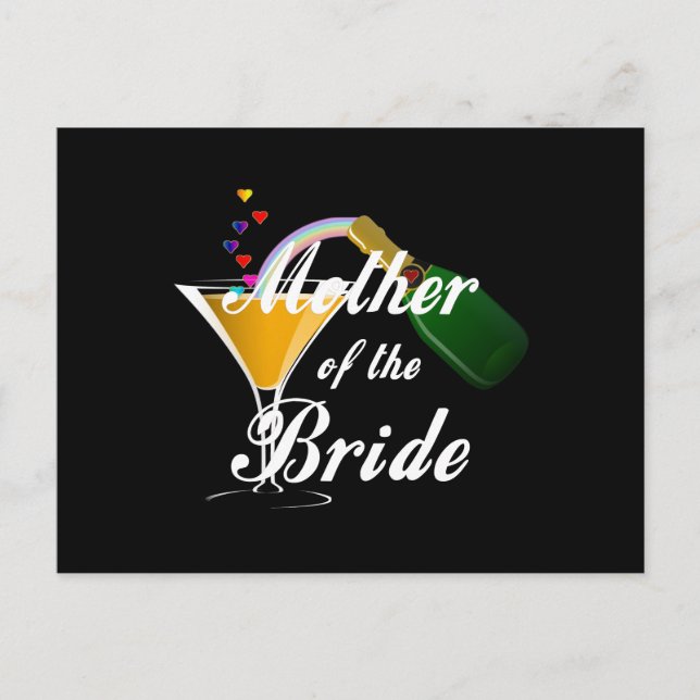 Mutter des Bride Champagne Toast Postkarte (Vorderseite)