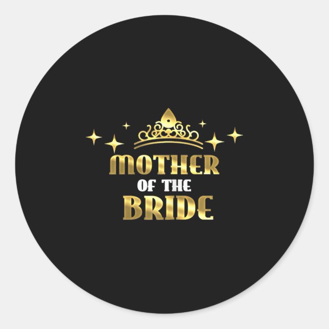 Mutter des Bride Cool Bridal Wedding Hen Party Runder Aufkleber (Vorderseite)
