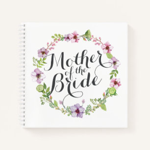 Mutter des Bride Elegant Wreath-Notebooks Notizbuch