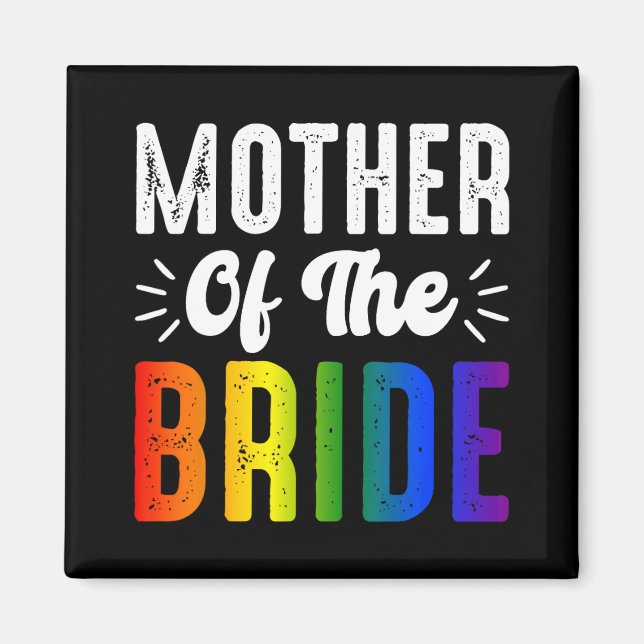 Mutter des Bride Gay Lesbian Hochzeitspass Magnet (Vorne)