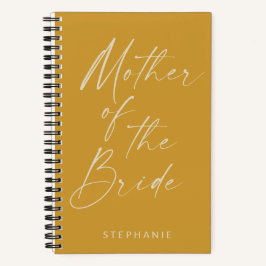 Mutter des Bride Minimal Yellow Personalisiert Notizbuch