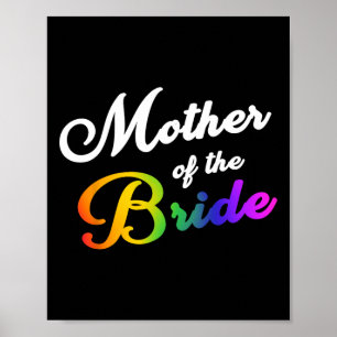 Mutter des Bride T-Shirt Gay Lesbian Lgbt Bridal P Poster