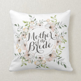 Mutter des Bride Watercolor Kissen