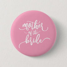 Mutter des Bride Wedding Calligraphy Button Button