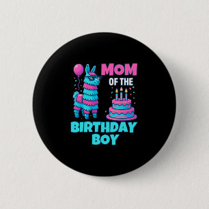 Mutter des Geburtstags-Llama-Piñata-Party-Familien Button