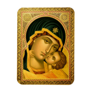 Mutter des Gottes Glykophilousa -- Ikonen-Magnet Magnet