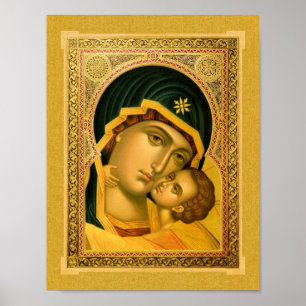Mutter des Gottes Glykophilousa - Ikonen-Plakat Poster