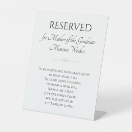 Mutter des Graduate Memorial Chair Abschluss Sockelschild