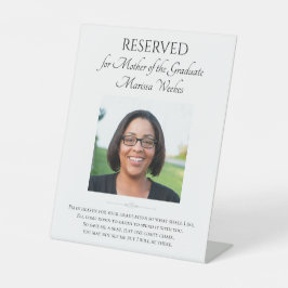 Mutter des Graduate Memorial Gedicht mit Foto Sockelschild