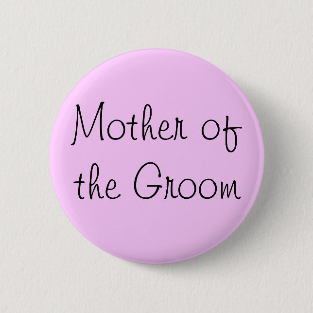 Mutter des Groom-Buttons Button (Vorderseite)