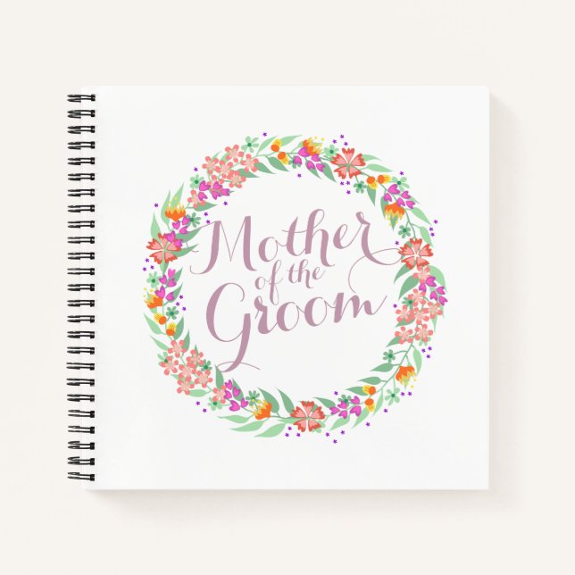Mutter des Groom Elegant Wedding Gästebuch Notizbuch (Vorderseite)