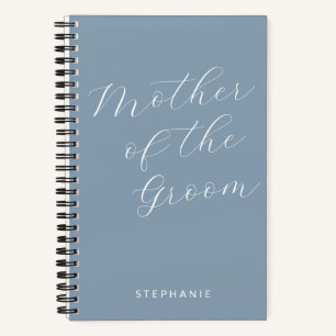 Mutter des Groom Minimalistisch Personalisiert Blu Notizbuch