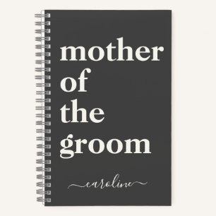 Mutter des Groom Minimalistische Moderne Custom Bl Notizbuch