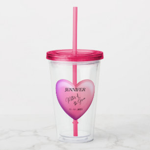 Mutter des Groom-Pink-Brautparty Personalisiert Acryltrinkbecher