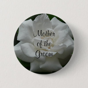 Mutter des Grooms, Weiße Rose Button