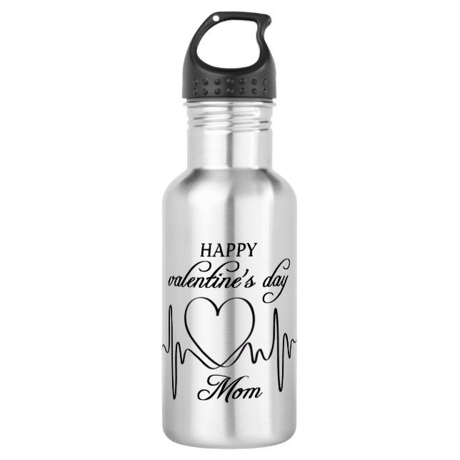 Mutter des guten Valentinstag Edelstahlflasche (Vorderseite)