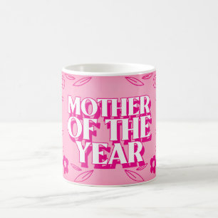 Mutter Des Jahres Florale Schrift Rosa Tasse