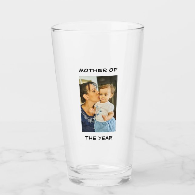 Mutter des Jahres Personalisierte Mama des benutze Glas (Vorderseite)