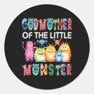 Mutter des kleinen Monsters Kinder 1. Geburtstag Runder Aufkleber
